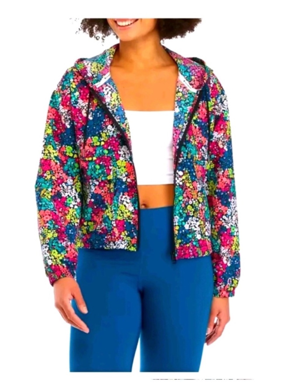 EUC Champion Multicolor Floral Seersucker Jacket